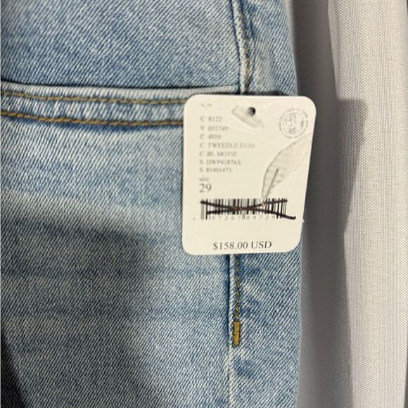 FREE PEOPLE BY DRIFTWOOD FARRAH FLARE TWEEEDLE DUM SLIT JEANS NWT - Picture 7 of 11